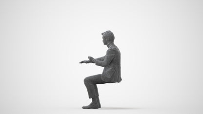 3D scanned man business, photorealistic archviz people for Enscape and SketchUp, square thumbnail