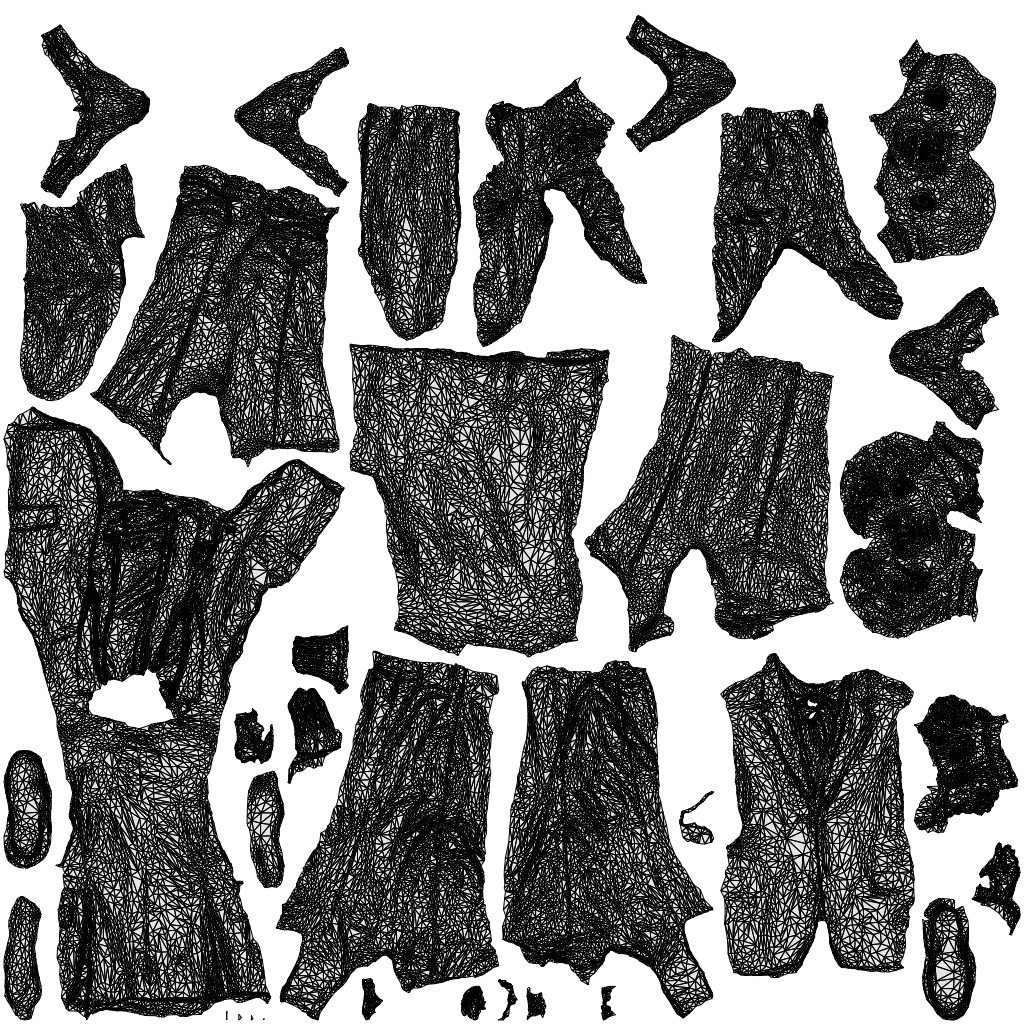 scanned 3D man business, photogrammetry people for Enscape and V-Ray, wireframe top-down view