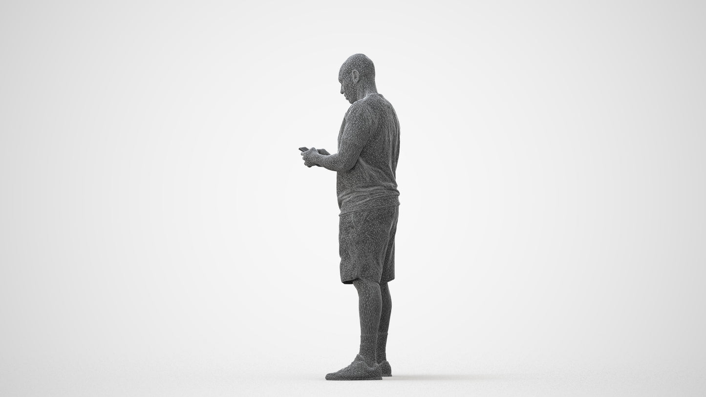 realistic 3D human man sport, archviz people FBX OBJ for Blender, square thumbnail