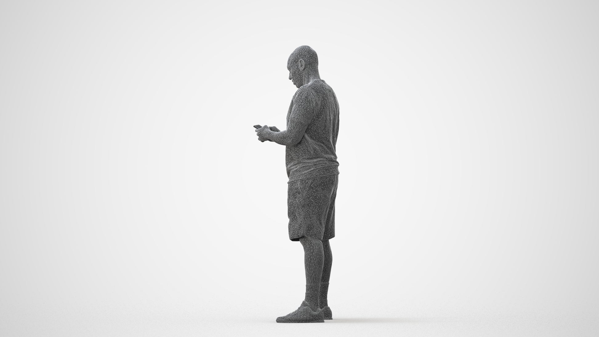 realistic 3D human man sport, archviz people FBX OBJ for Blender, square thumbnail