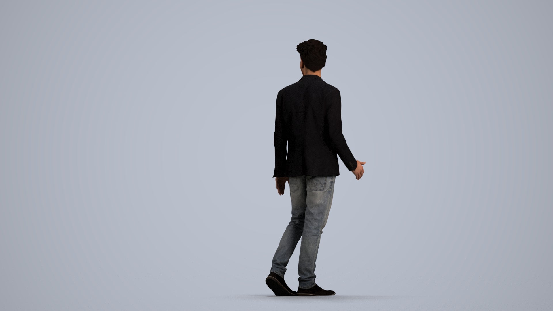 photogrammetry 3D man casual business, realistic human model archviz FBX, front view render