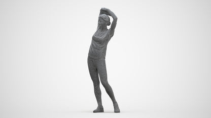 realistic 3D people woman sport, render-ready for V-Ray and Corona, FBX OBJ, three-quarter front view render