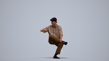 realistic 3D people man casual sitting, render-ready for V-Ray and Corona, FBX OBJ, standing pose render