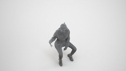 3D people model woman sport sitting, scanned human for 3ds Max rendering, wireframe three-quarter view