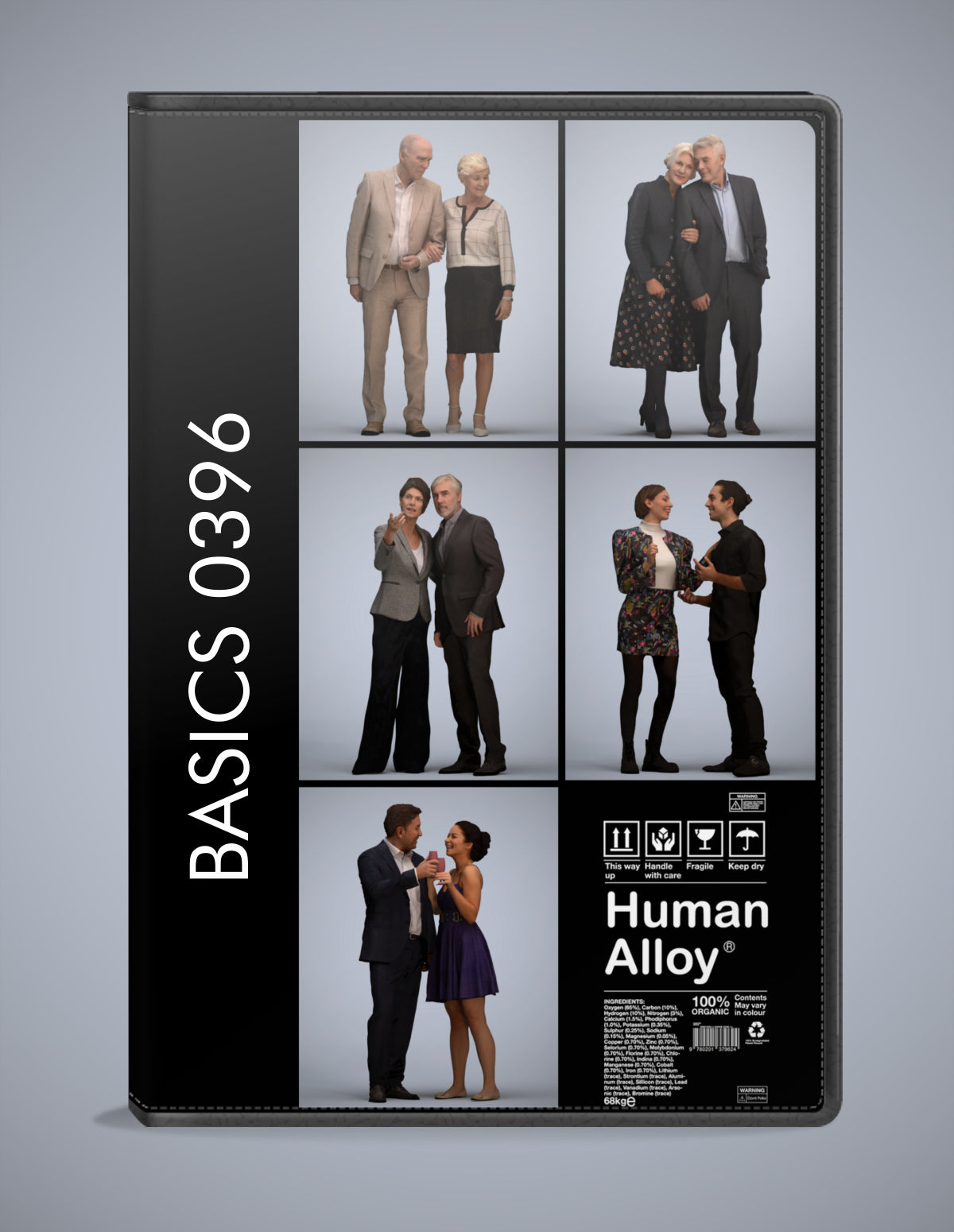 3D people models couple bundle, 5 scanned humans for 3ds Max rendering