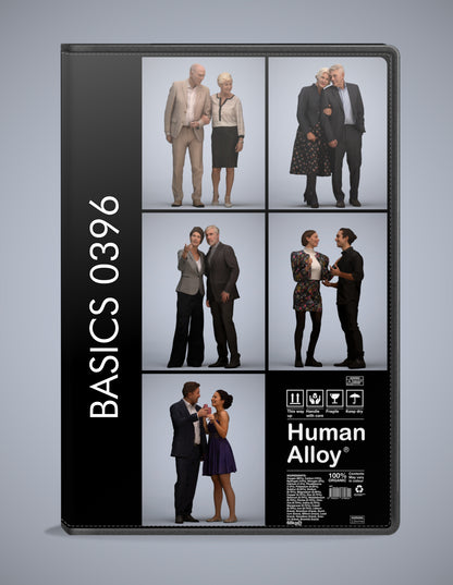 3D people models couple bundle, 5 scanned humans for 3ds Max rendering