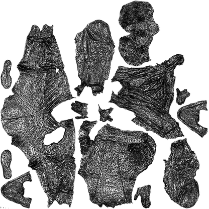 realistic 3D people man casual sitting, render-ready for V-Ray and Corona, FBX OBJ, wireframe top-down view
