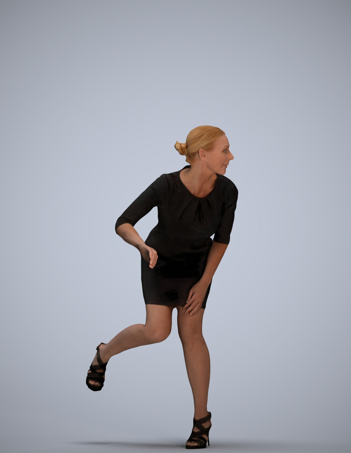 realistic 3D people woman business driving, render-ready for V-Ray and Corona, FBX OBJ