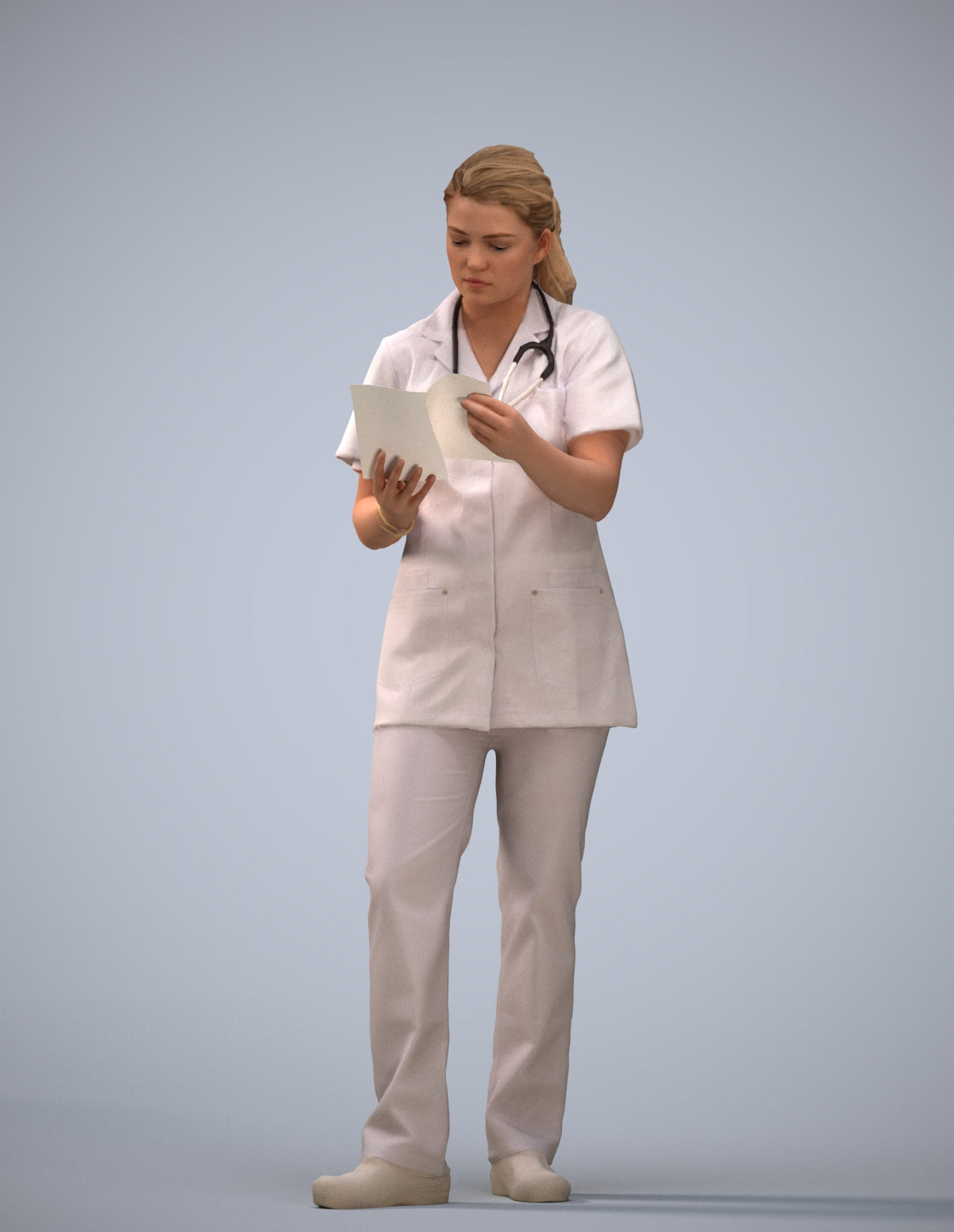 realistic 3D people woman medical, render-ready for V-Ray and Corona, FBX OBJ