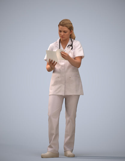 realistic 3D people woman medical, render-ready for V-Ray and Corona, FBX OBJ