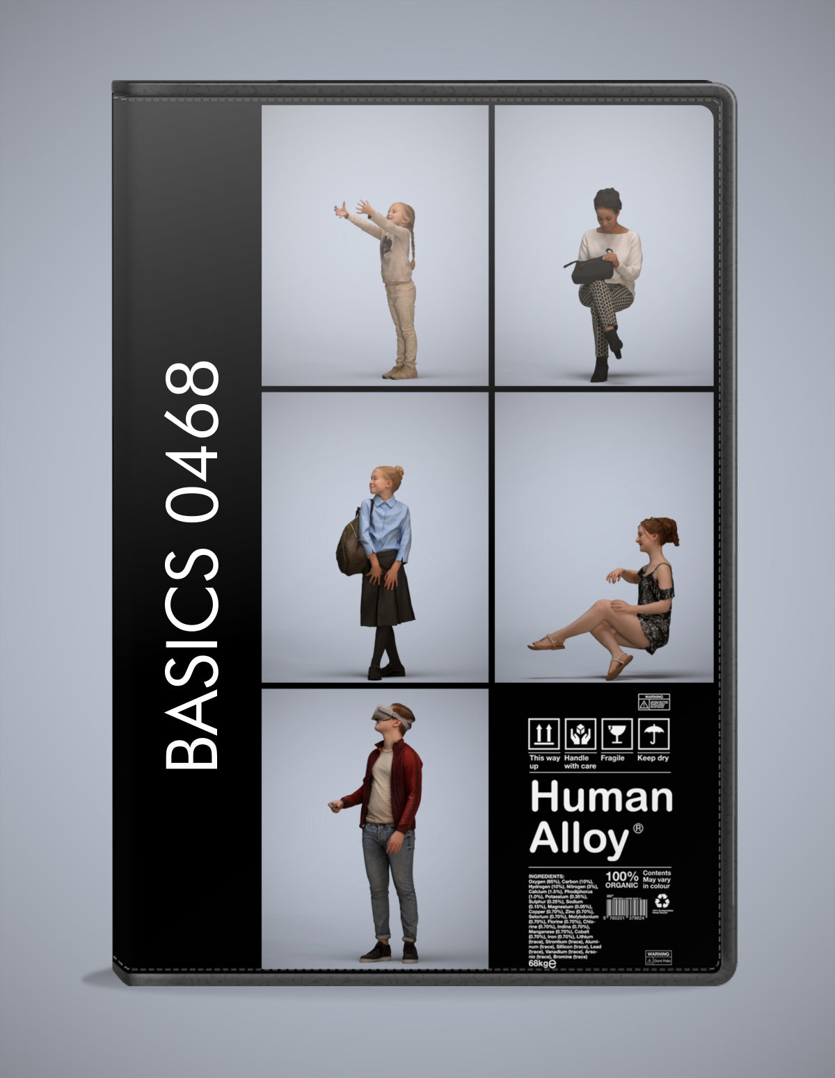 3D people models kids bundle, 5 scanned humans for 3ds Max rendering