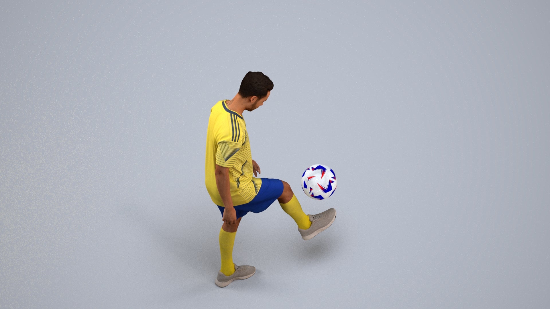 scanned 3D man sport, photogrammetry people for Enscape and V-Ray, back view render