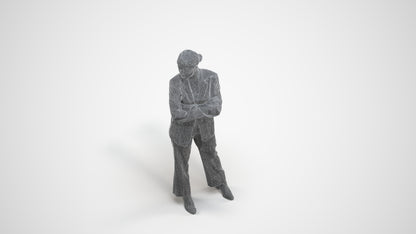 photogrammetry 3D woman business, realistic human model archviz FBX, wireframe three-quarter view