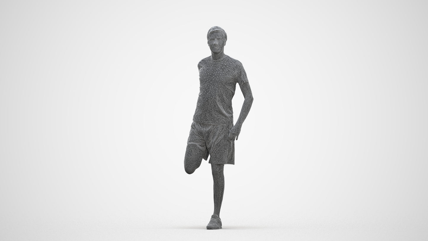 realistic 3D people man standing, render-ready for V-Ray and Corona, FBX OBJ, three-quarter front view render
