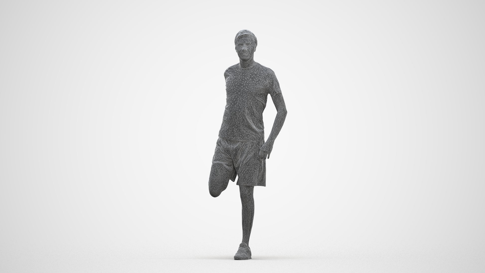 realistic 3D people man standing, render-ready for V-Ray and Corona, FBX OBJ, three-quarter front view render