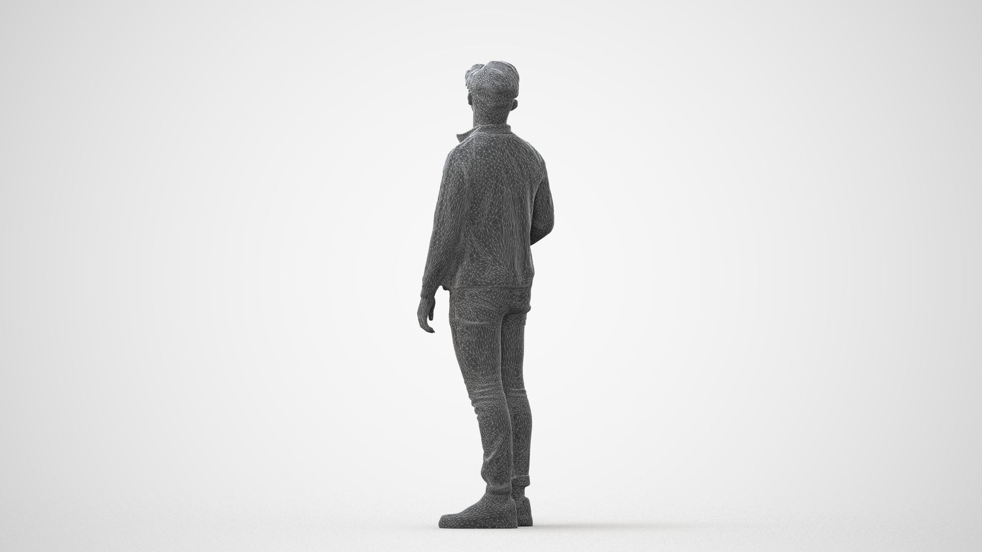 realistic 3D boy casual kids, scanned archviz people for Blender and 3ds Max, square thumbnail