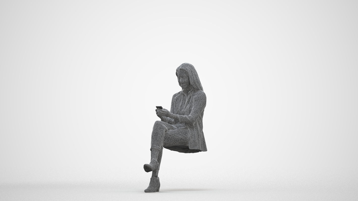 realistic 3D human woman business, archviz people FBX OBJ for Blender, three-quarter front view render
