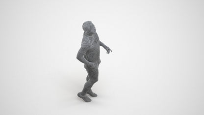 realistic 3D people man sport, render-ready for V-Ray and Corona, FBX OBJ, wireframe three-quarter view