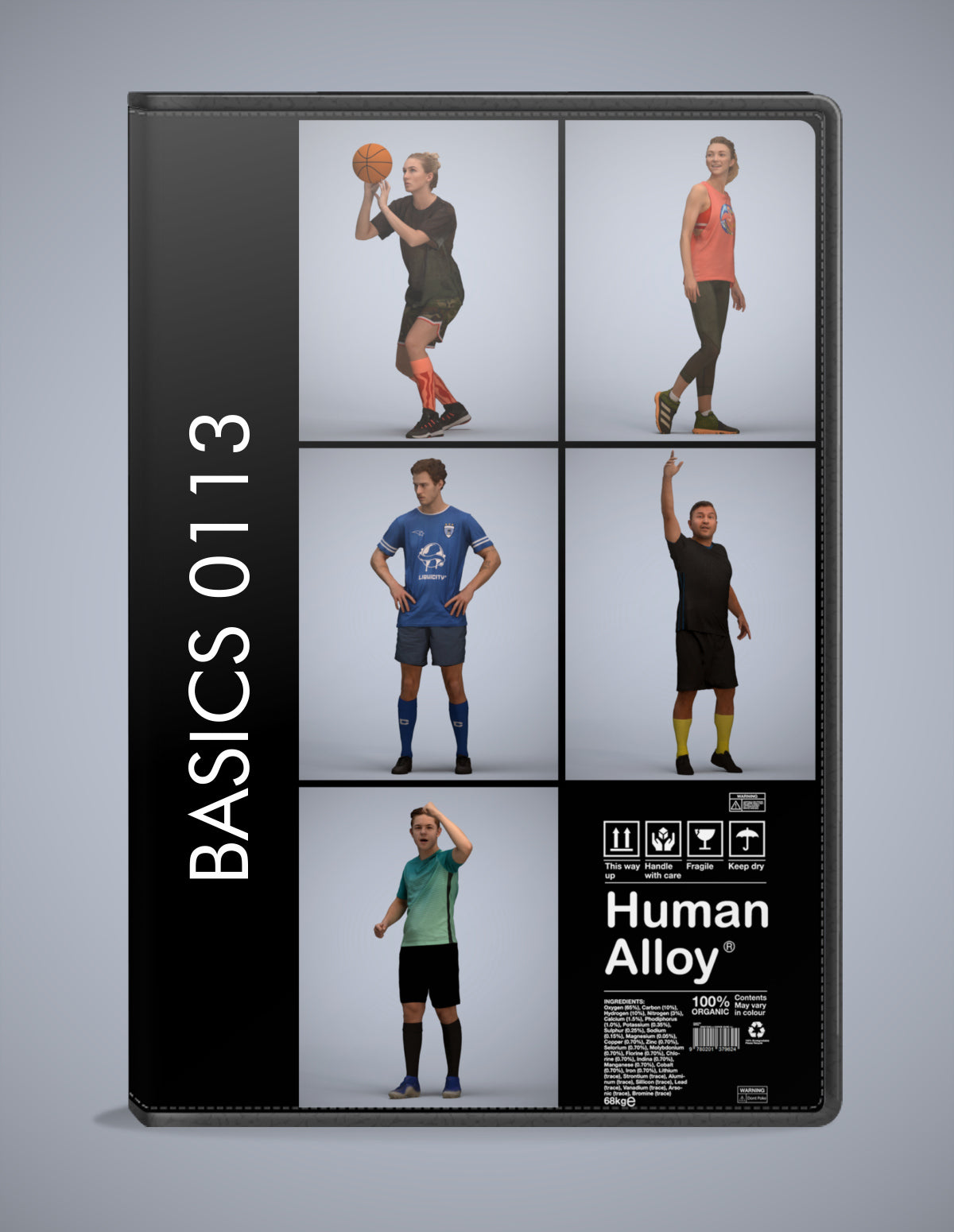 scanned 3D people sport collection, 5 photogrammetry models for Enscape and V-Ray