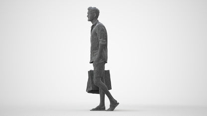 realistic 3D people man casual shopping, render-ready for V-Ray and Corona, FBX OBJ, square thumbnail