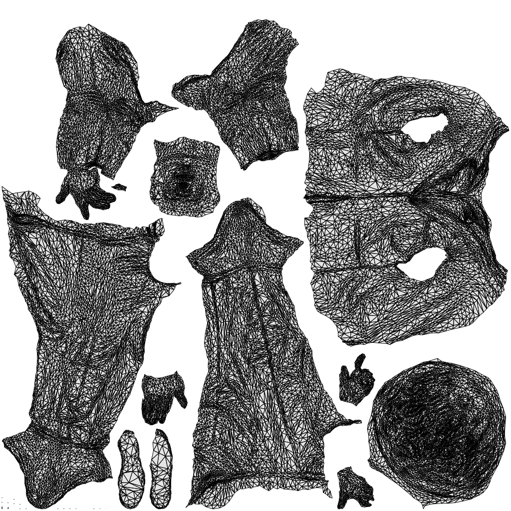 realistic 3D man business, scanned archviz people for Blender and 3ds Max, wireframe top-down view