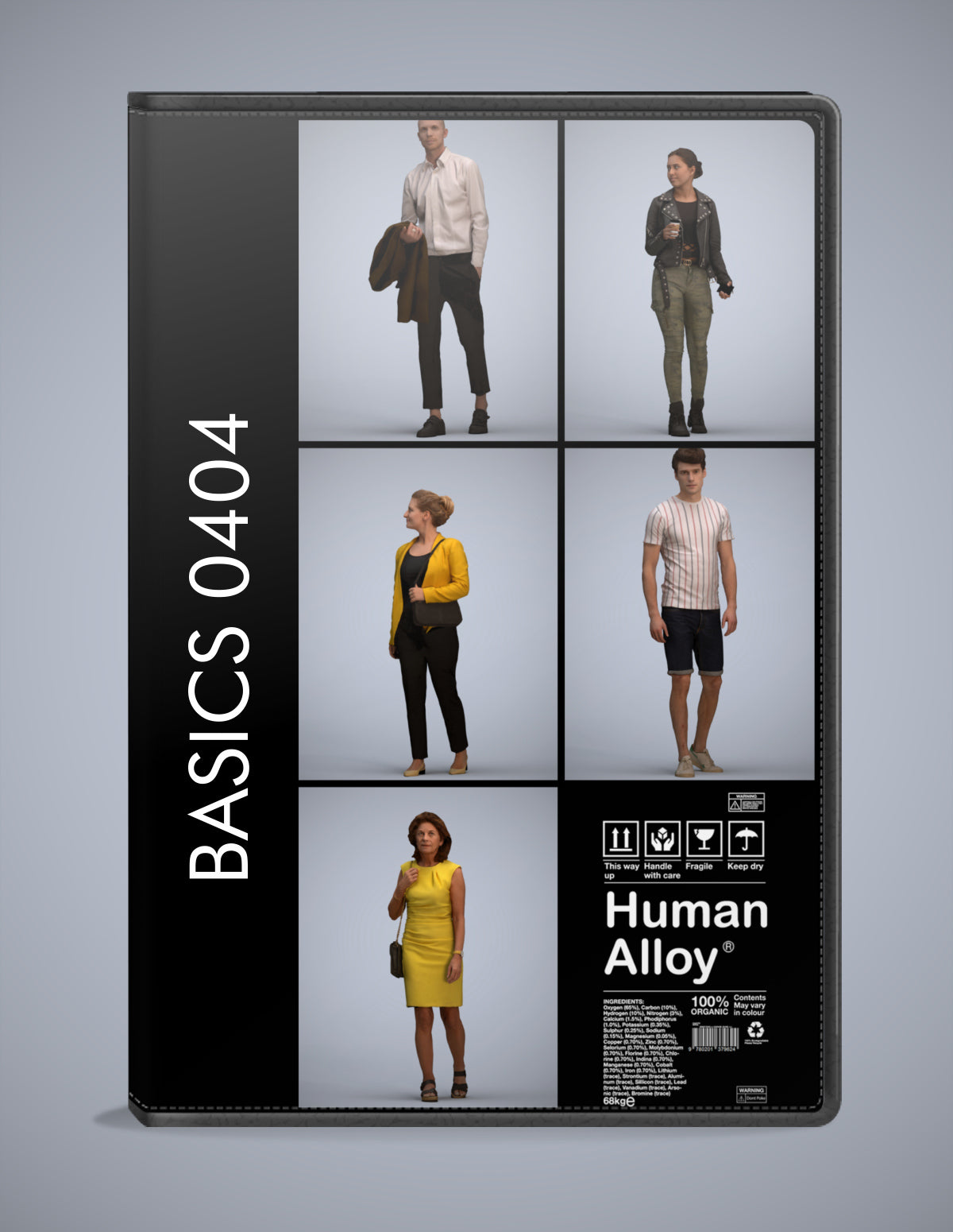 5 3D scanned people walking, photorealistic archviz pack for Enscape and SketchUp