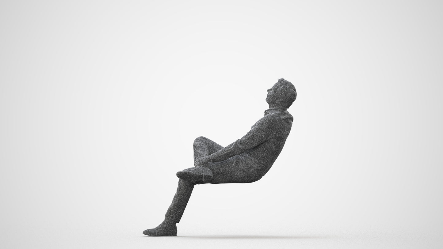 realistic 3D human man business, archviz people FBX OBJ for Blender, square thumbnail