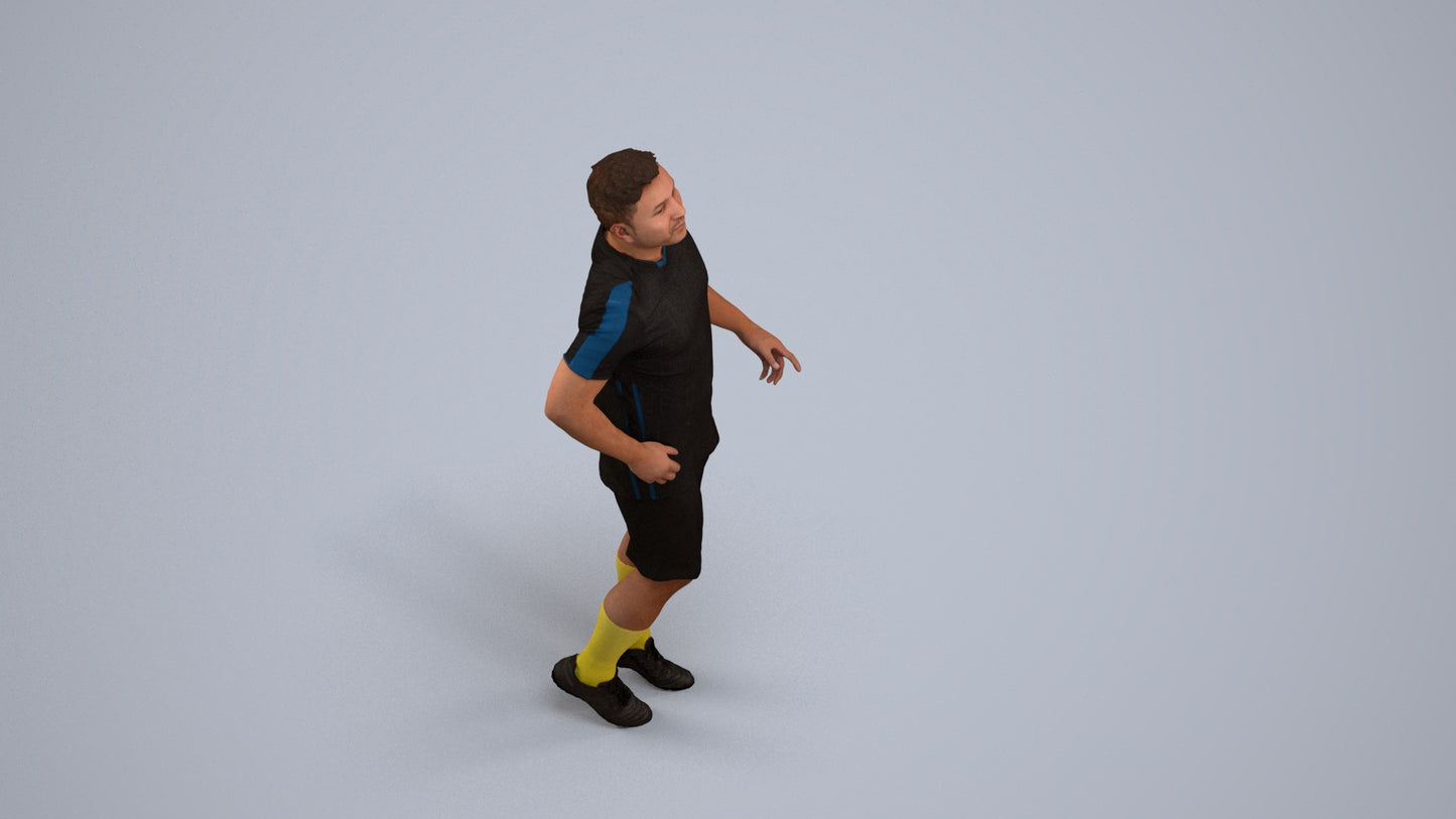 realistic 3D people man sport, render-ready for V-Ray and Corona, FBX OBJ, back view render