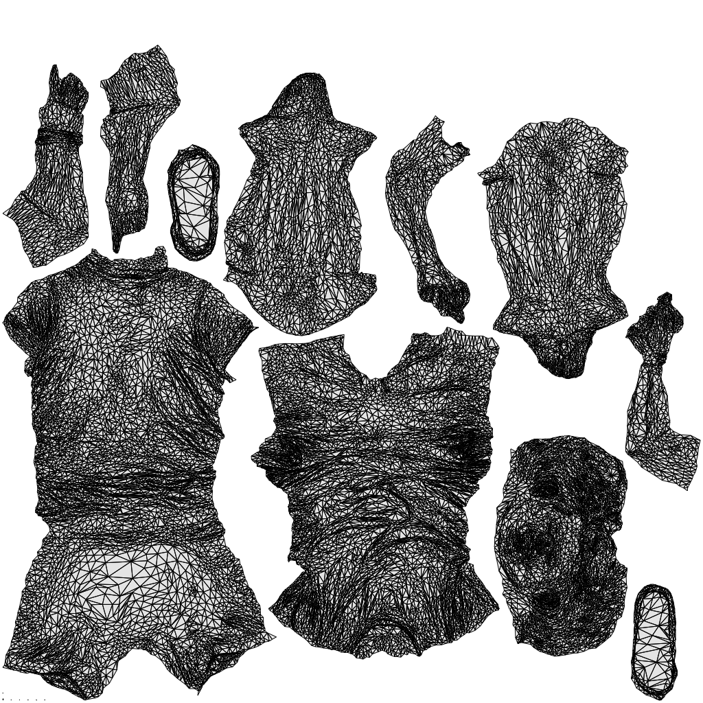 realistic 3D people man casual sitting, render-ready for V-Ray and Corona, FBX OBJ, wireframe top-down view