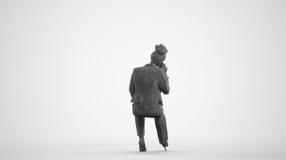 realistic 3D people woman business, render-ready for V-Ray and Corona, FBX OBJ, wireframe front view