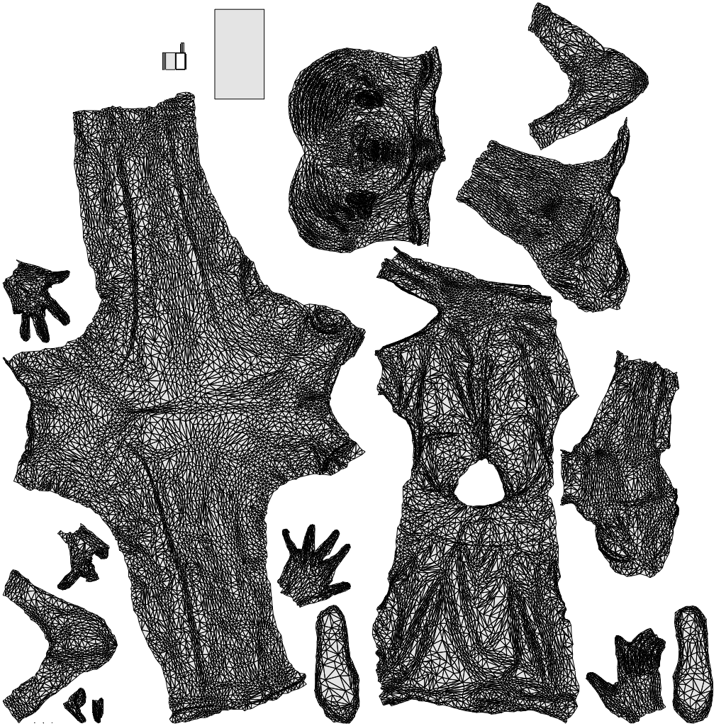 3D human model boy hospitality, photogrammetry scanned person for archviz, wireframe top-down view