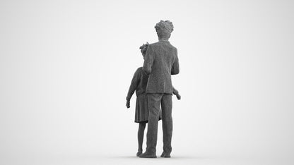 photogrammetry 3D girl kids, realistic human model archviz FBX, wireframe front view