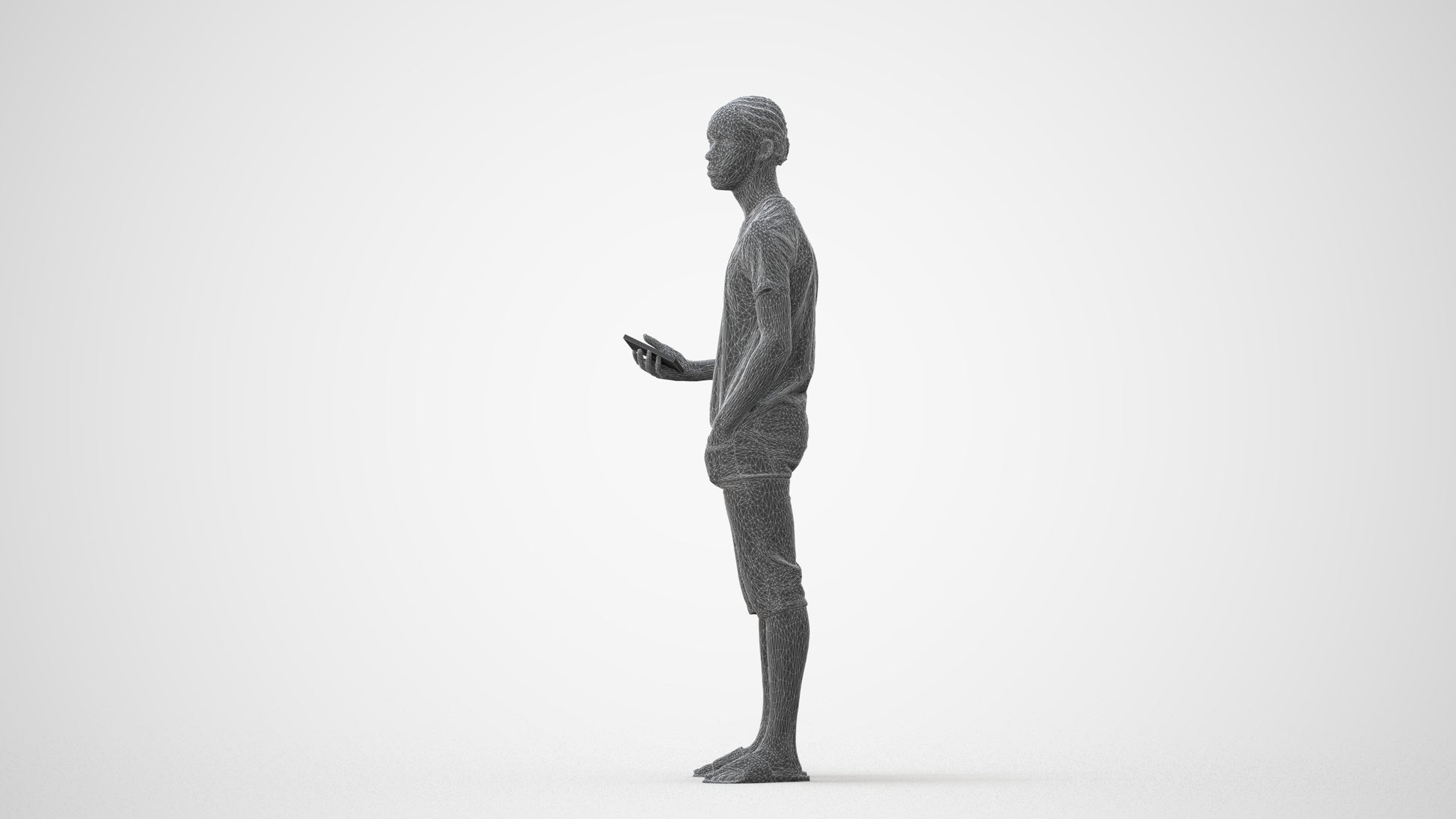 photogrammetry 3D boy casual kids, realistic human model archviz FBX, square thumbnail