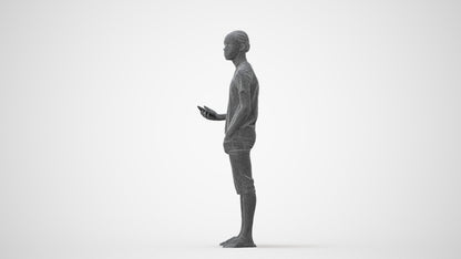 photogrammetry 3D boy casual kids, realistic human model archviz FBX, square thumbnail