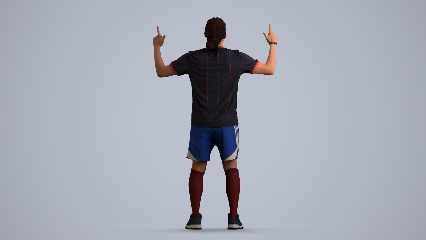 photogrammetry 3D man sport, realistic human model archviz FBX, front view render