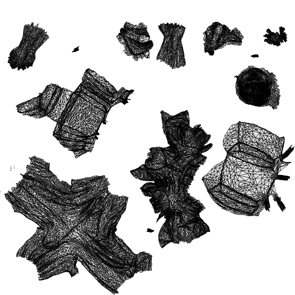 scanned 3D woman business shopping, photogrammetry people for Enscape and V-Ray, wireframe top-down view