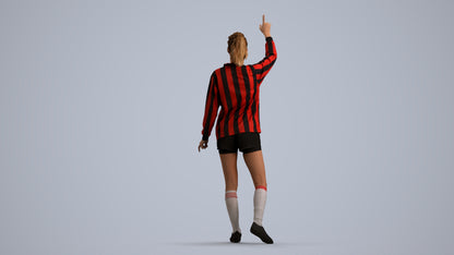 realistic 3D human woman sport, archviz people FBX OBJ for Blender, front view render