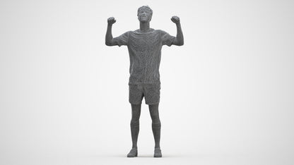 scanned 3D man sport, photogrammetry people for Enscape and V-Ray, three-quarter front view render