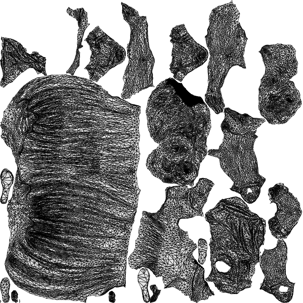 3D people model girl casual kids, scanned human for 3ds Max rendering, wireframe top-down view