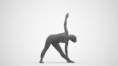 realistic 3D human woman sport, archviz people FBX OBJ for Blender, three-quarter front view render