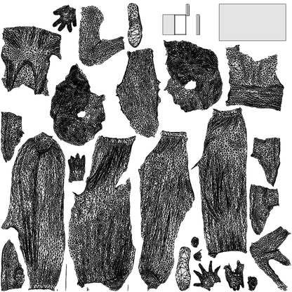 scanned 3D girl casual kids, photogrammetry people for Enscape and V-Ray, wireframe top-down view