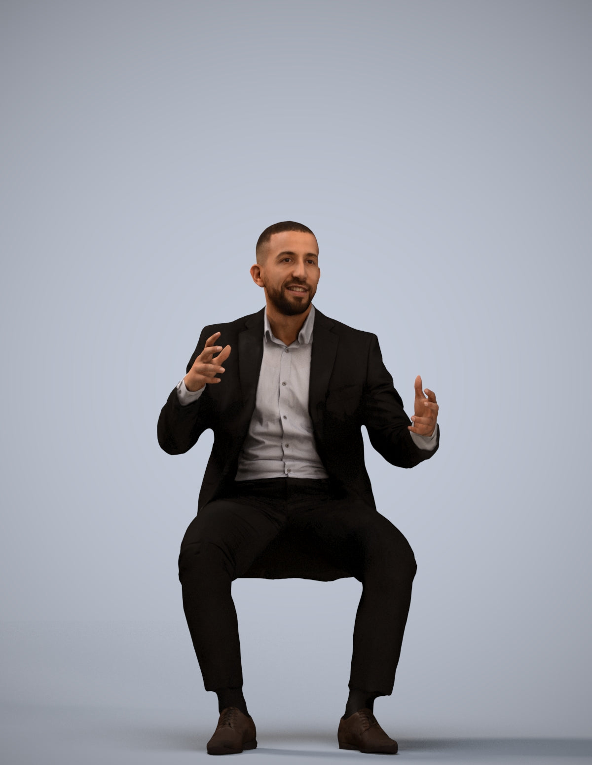 3D scanned man business, photorealistic archviz people for Enscape and SketchUp