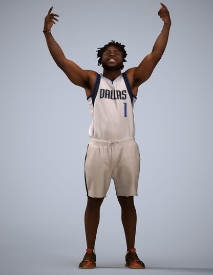 scanned 3D man sport, photogrammetry people for Enscape and V-Ray