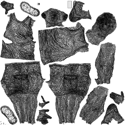 photogrammetry 3D man casual standing, realistic human model archviz FBX, wireframe top-down view