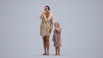 realistic 3D girl kids, scanned archviz people for Blender and 3ds Max, standing pose render