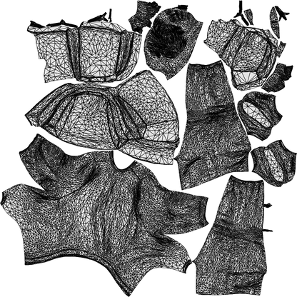 3D people model man casual formal, scanned human for 3ds Max rendering, wireframe top-down view