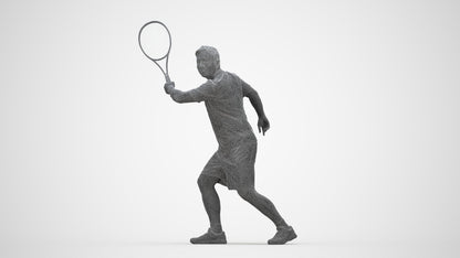 photogrammetry 3D man sport, realistic human model archviz FBX, wireframe back view