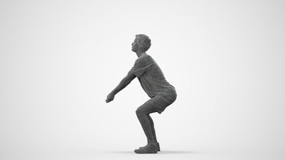 3D people model man sport, scanned human for 3ds Max rendering, square thumbnail