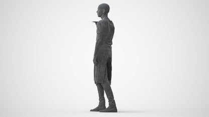 realistic 3D human man hospitality, archviz people FBX OBJ for Blender, square thumbnail