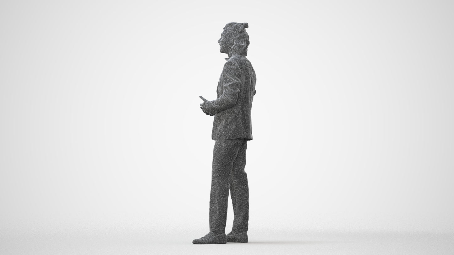 photogrammetry 3D man formal formalaffairs, realistic human model archviz FBX, square thumbnail